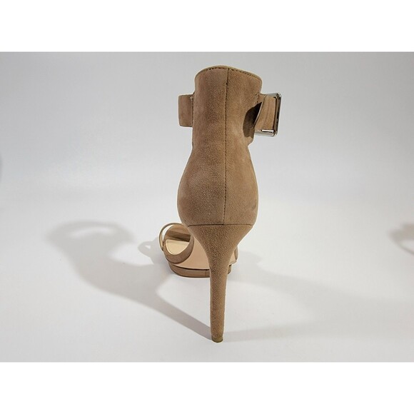 HHP Women's Sz 8 Calvin Klein Vivian Beige Suede Platform Sandal High Heels Pump - Picture 4 of 9